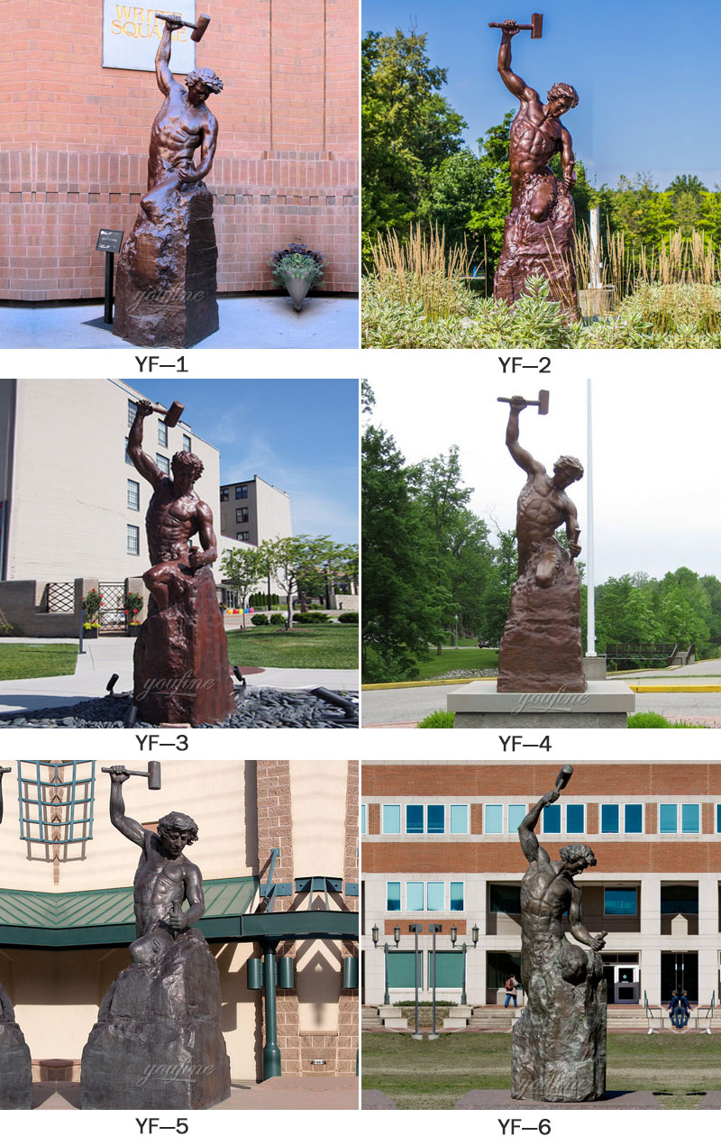 famous casting bronze self made man statue designs for sale