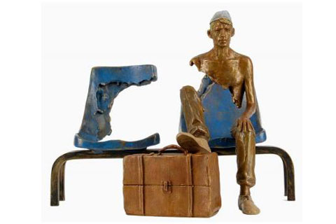 Bruno Catalano sculpture bronze figure sculpture for sale
