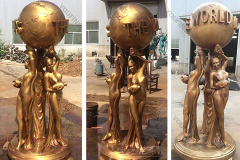 Life Size Famous Customized Bronze Sculpture the World is Yours Statue for Sale BOKK-438
