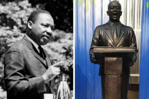 Life Size Custom Bronze Martin Luther King sculpture for Sale_副本