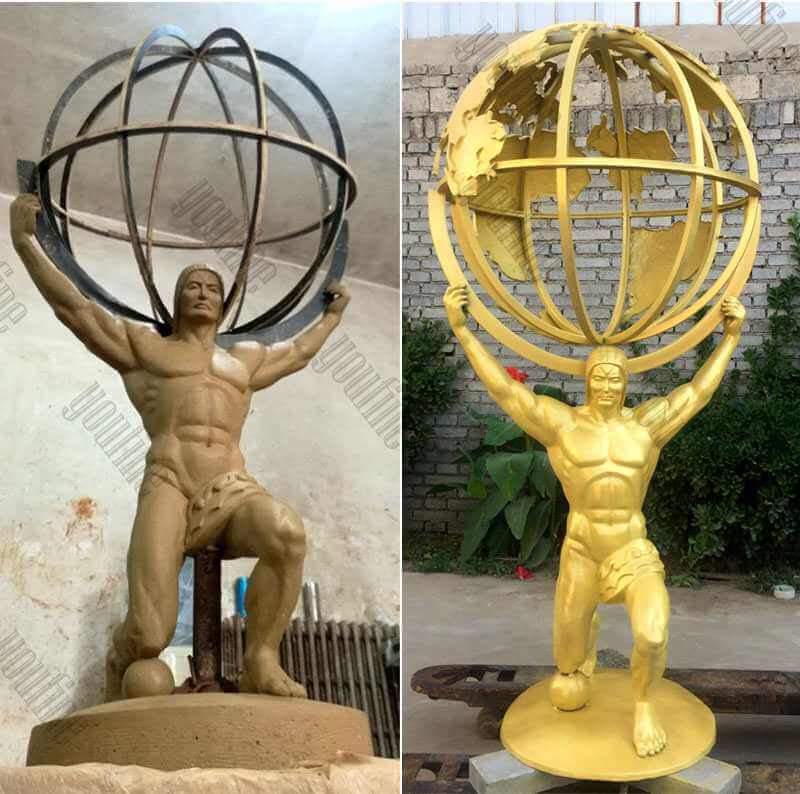 Bronze-atlas-holding-the-world-Sculpture-for-Sale