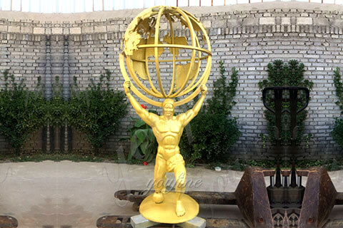 Western Famous Bronze atlas holding the world Sculpture for Sale