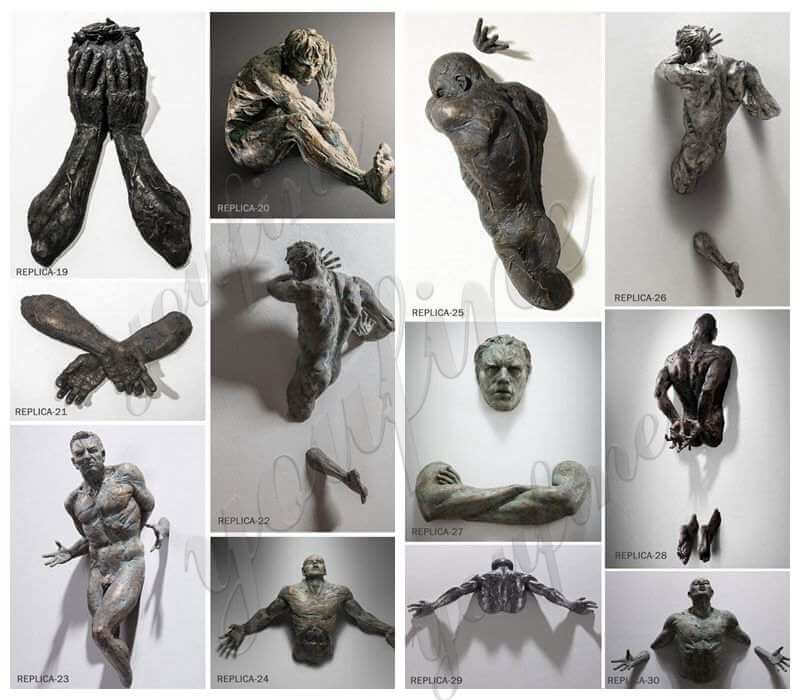 Famous Bronze Wall Figure Sculpture