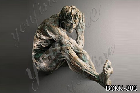 Life Size Famous Bronze Wall Figure Sculpture for Home Decor BOKK-883
