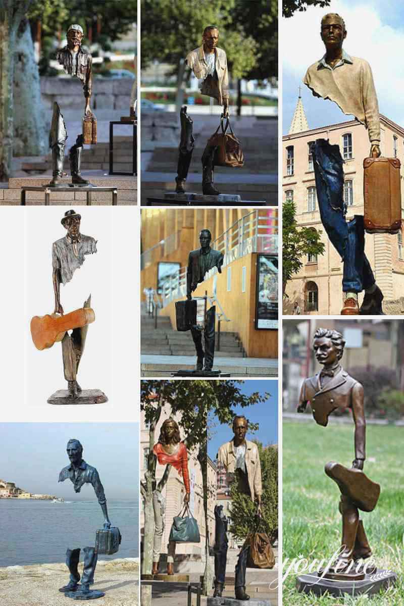 Life-Size Bruno Catalano Bronze Traveller Sculpture Replica Factory Supplier