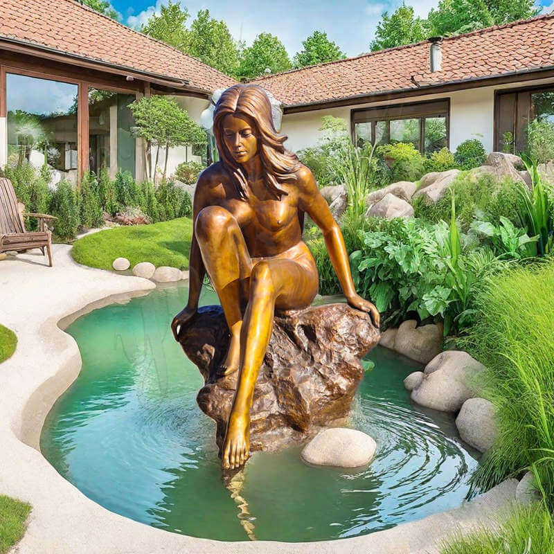 bronze female statue